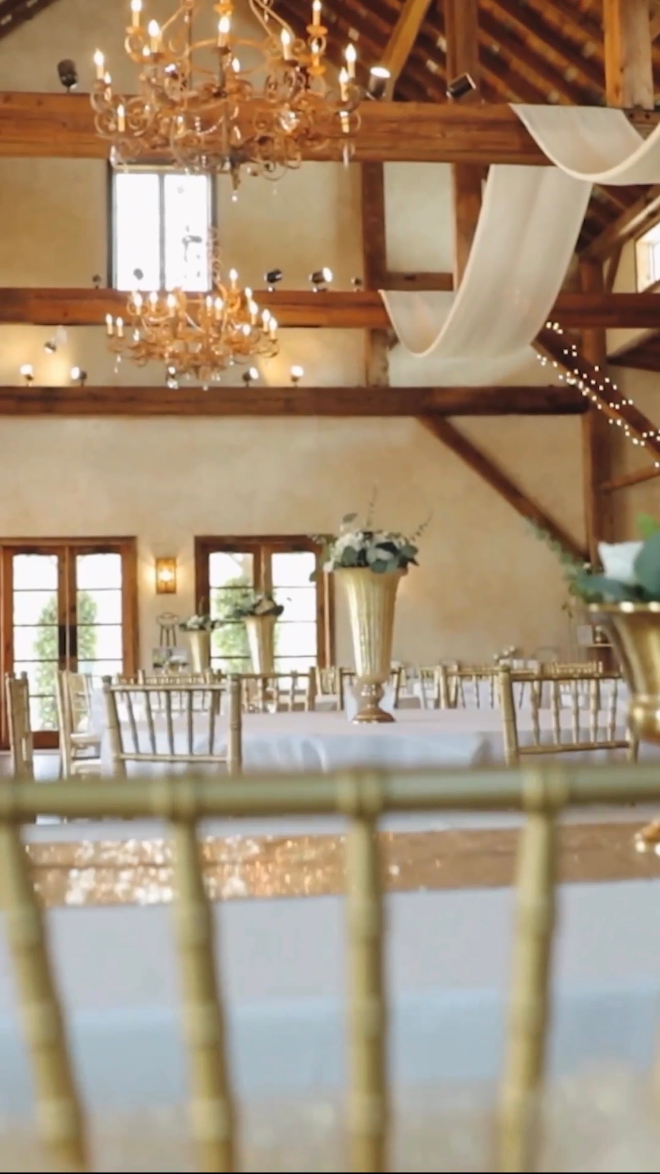 Venue Setup - Barn, Bouquet from Modern Barn Wedding at The Barn at Bridlewood | Hattiesburg, MS