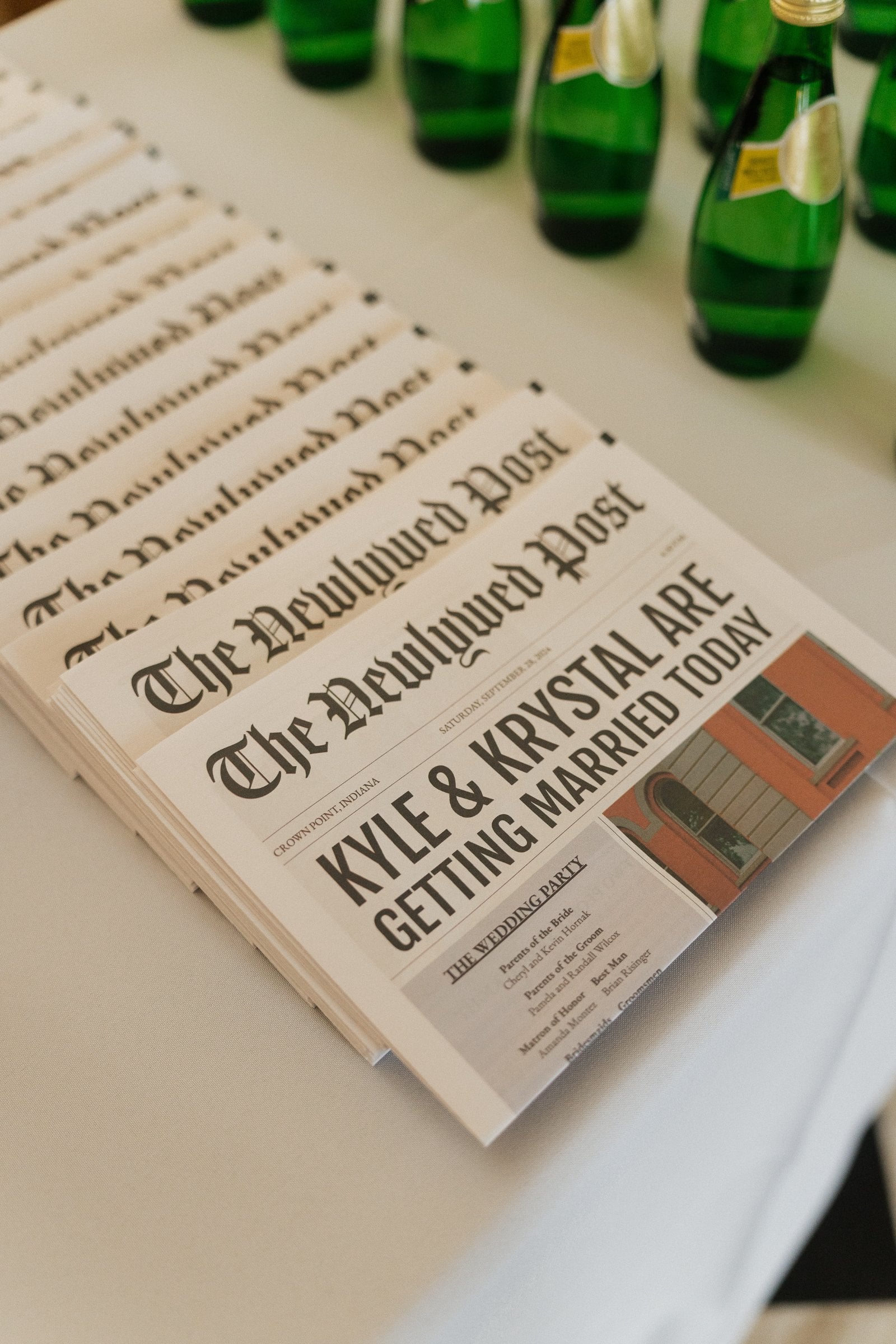 Venue Setup from Vintage Glamour Wedding in Northwest Indiana