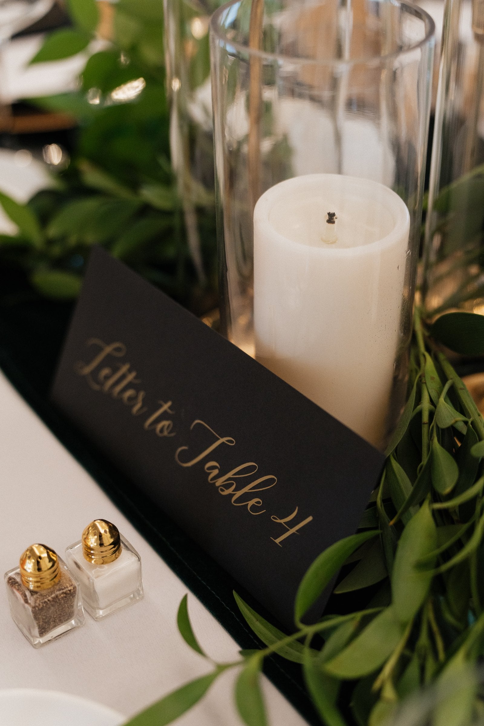 Tables Decor - Centerpieces, DIY Prop, Place Setting, Signage, Table Florals from Vintage Glamour Wedding in Northwest Indiana