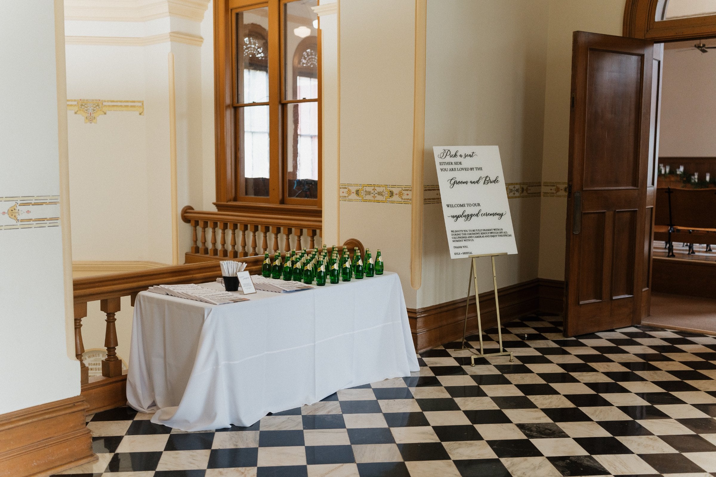 Venue Setup - Ballroom from Vintage Glamour Wedding in Northwest Indiana