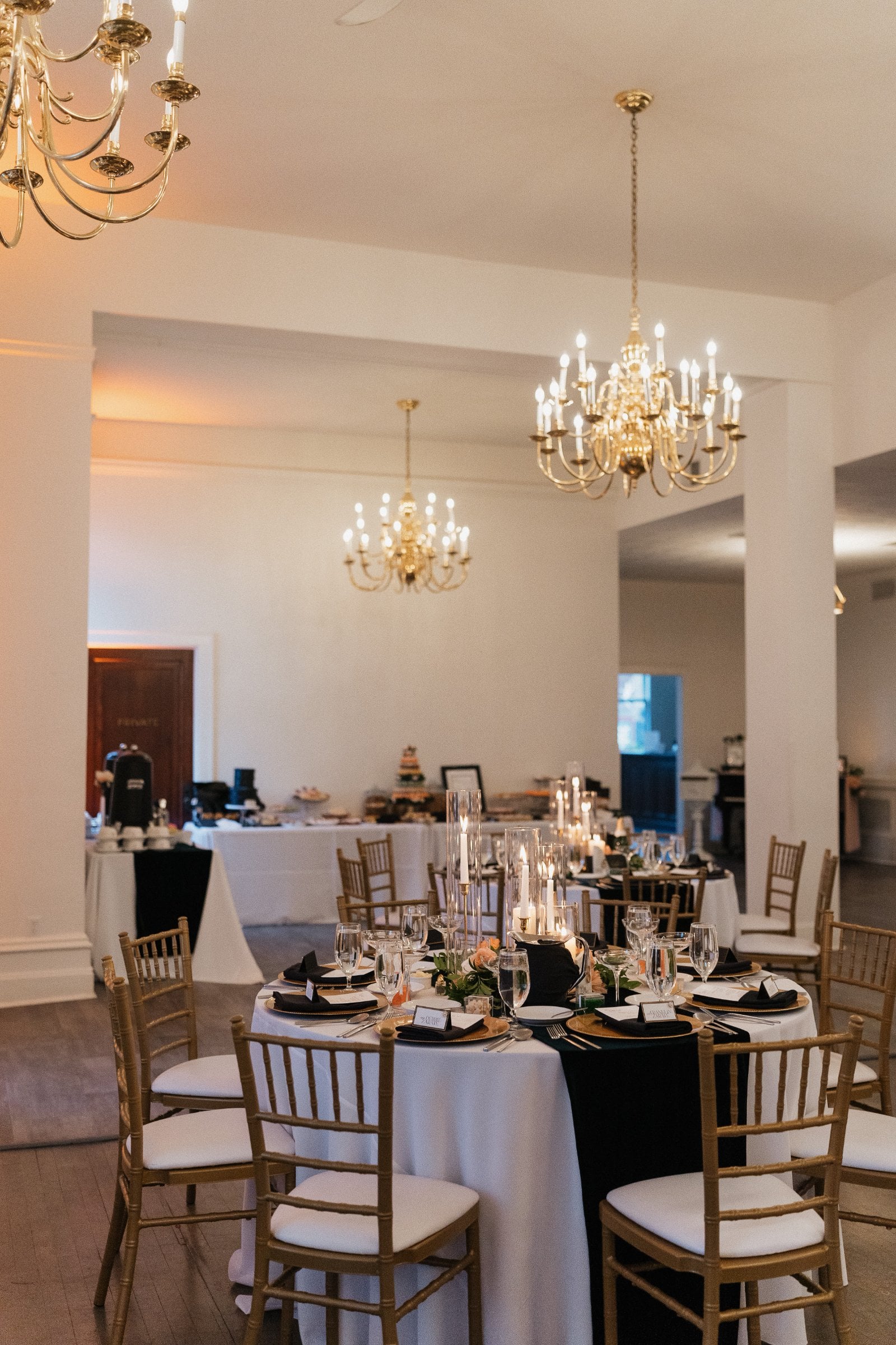 Tables Decor - Centerpieces, DIY Prop, Floor Plan, Full Tables, Lighting, Place Setting, Table Florals from Vintage Glamour Wedding in Northwest Indiana