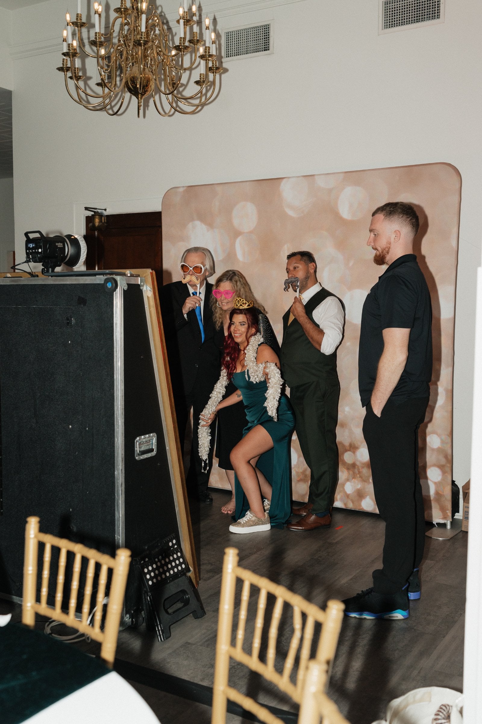 Venue Setup - Ballroom from Vintage Glamour Wedding in Northwest Indiana