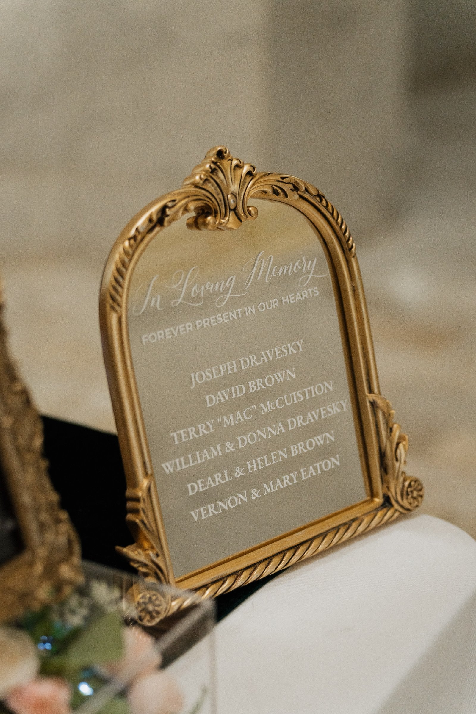 Tables Decor - Signage from Vintage Glamour Wedding in Northwest Indiana